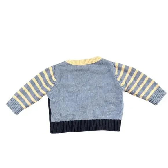 Hatley Cheerful Bear Baby Sweater - Size 3-6 M - Picture 4 of 5